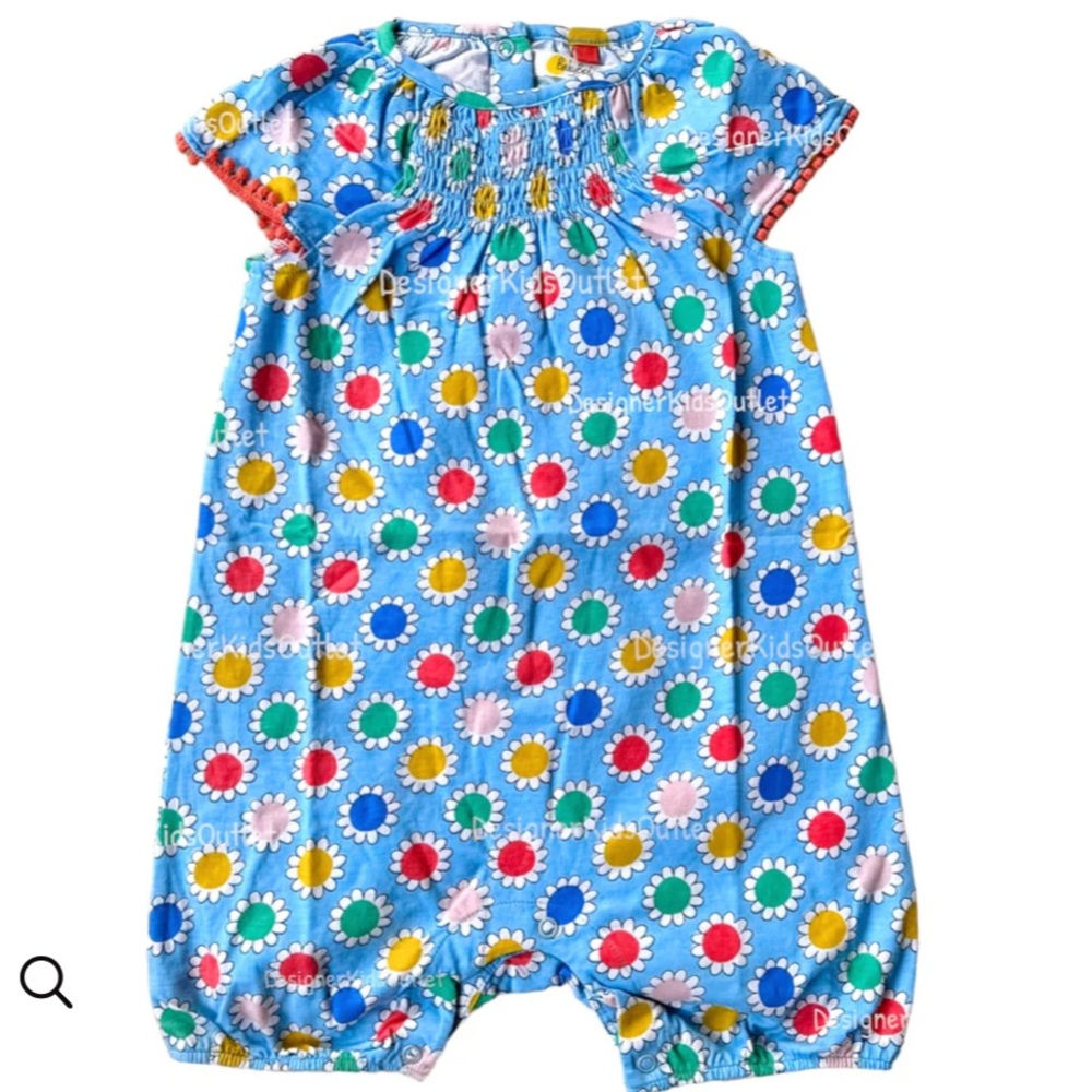 Baby Boden Blue Floral Romper 6-12 months